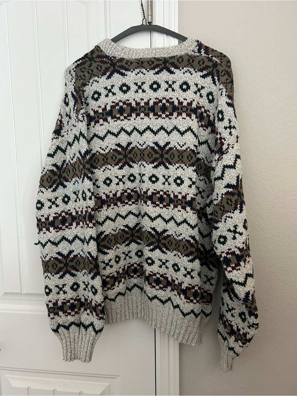 Fair Isle Pattern Crewneck Sweater - Picture 4 of 4